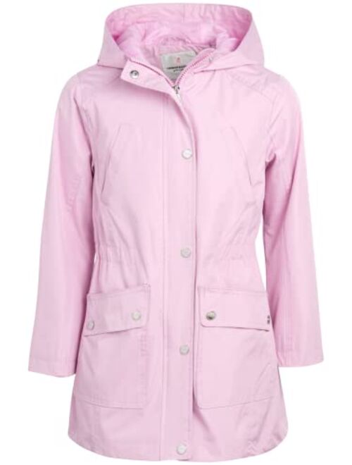 URBAN REPUBLIC Girls' Raincoat - Waterproof Slicker Shell Windbreaker Rain Jacket (7-16)