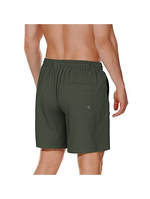 American Trends Board Shorts Men's Mens Swim Trunks with Compression Liner Beach Shorts for Men with Pockets