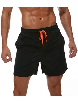 RUFEYY Men's Swim Trunks with Pockets Beach Shorts Quick Dry Shorts Board Shorts Sports Swimwear with Mesh Lining