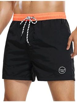 Nonwe Men's Swim Trunks with Mesh Lining and Pockets Quick Dry Bathing Suits