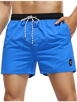 Nonwe Men's Swim Trunks with Mesh Lining and Pockets Quick Dry Bathing Suits