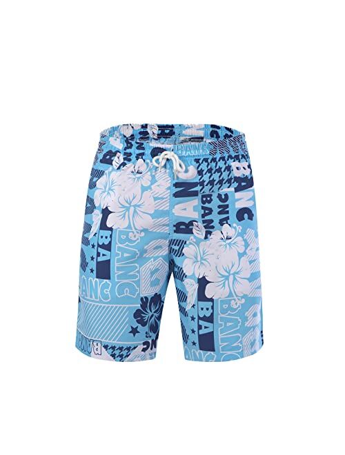 Hin kayoon Men Swimming Trunks Quick Dry Printed Swim Trunks for Men Summer Men's Swimwear with Pockets