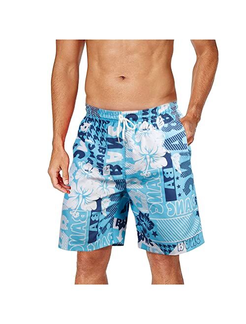 Hin kayoon Men Swimming Trunks Quick Dry Printed Swim Trunks for Men Summer Men's Swimwear with Pockets