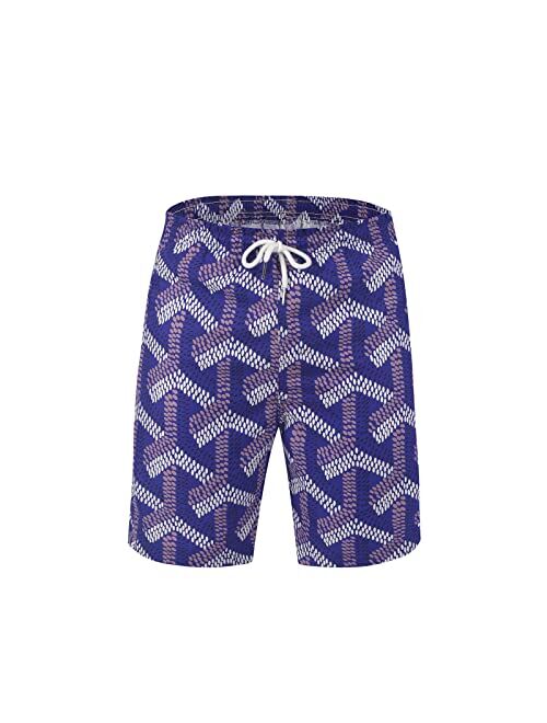 Hin kayoon Men Swimming Trunks Quick Dry Printed Swim Trunks for Men Summer Men's Swimwear with Pockets