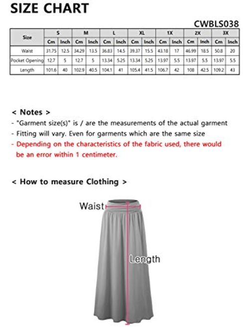 Doublju Women's High Waist Maxi Skirts for Women Long Length Skirts with Pockets