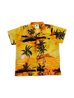 SALTEEBAY Funky Hawaiian Shirt Boys/Kids Sunset Surf Print Aloha