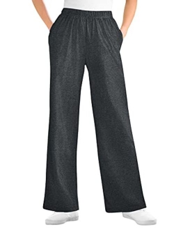 Women's Plus Size 7-Day Knit Wide Leg Pant