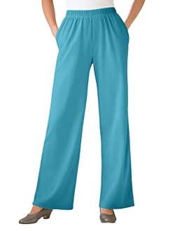 Women's Plus Size 7-Day Knit Wide Leg Pant