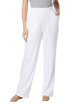 Women's Plus Size 7-Day Knit Wide Leg Pant