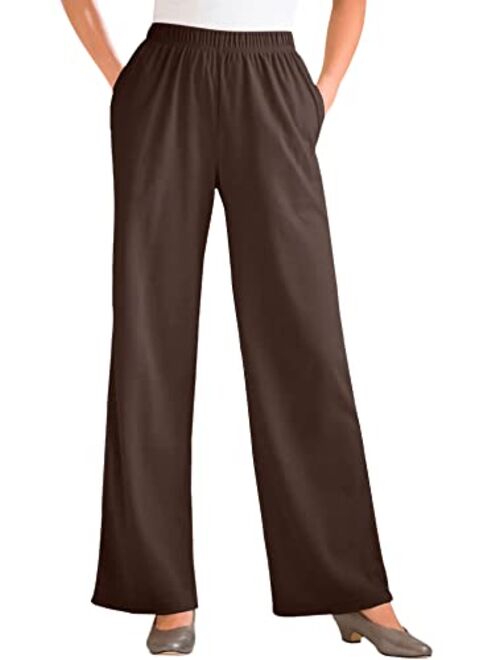 Woman Within Women's Plus Size 7-Day Knit Wide Leg Pant