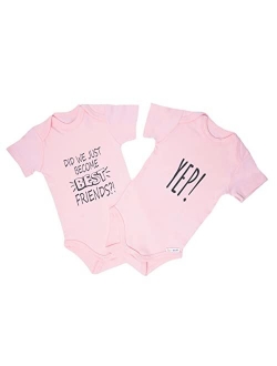 TWINSTUFF Identical Twin Onesies for Girls & Boys - for Newborn Born Identical and Fraternal Twins. Set of Onesies.…