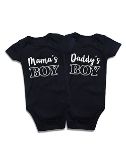 DEFAHN Funny Twins Baby Bodysuits Boys Girls Rompers 2 Pack Twin Matching Clothes Outfits for Newborn Infant