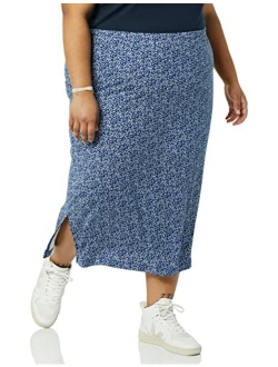 Women's Plus Size Knit Midi Skirt