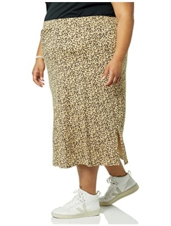 Women's Plus Size Knit Midi Skirt