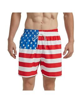 SUNDAY ROSE Men's Swim Trunks Quick Dry Beach Shorts Bathing Suits with Mesh Lining Board Shorts S-XXL