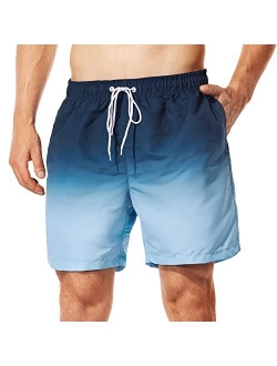 SUNDAY ROSE Men's Swim Trunks Quick Dry Beach Shorts Bathing Suits with Mesh Lining Board Shorts S-XXL