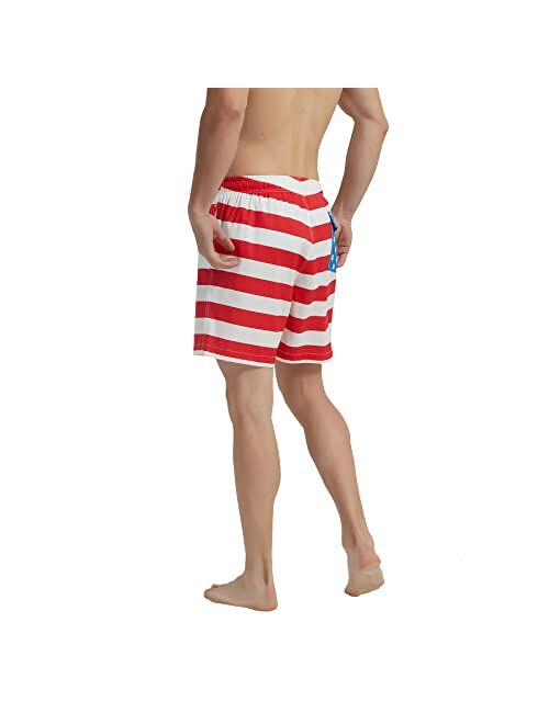 SUNDAY ROSE Men's Swim Trunks Quick Dry Beach Shorts Bathing Suits with Mesh Lining Board Shorts S-XXL