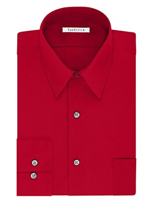 Van Heusen Men's Tall Fit Dress Shirts Poplin