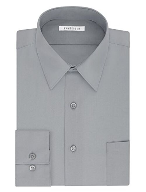 Van Heusen Men's Tall Fit Dress Shirts Poplin