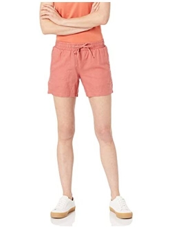 Women's 5" Inseam Drawstring Linen Blend Short (Available in Plus Size)