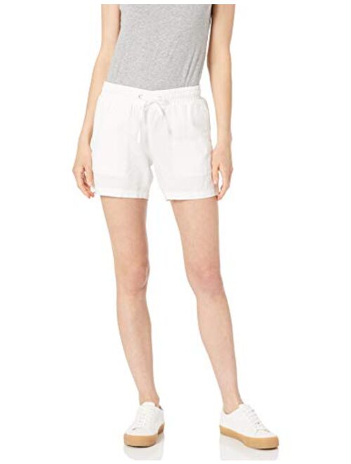 Amazon Essentials Women's 5" Inseam Drawstring Linen Blend Short (Available in Plus Size)