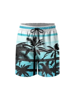 Sotpuebo Mens Swim Trunks Quick Dry Board Shorts with Pockets and Mesh Lining Cool Design Mens Swim Shorts