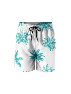 Sotpuebo Mens Swim Trunks Quick Dry Board Shorts with Pockets and Mesh Lining Cool Design Mens Swim Shorts