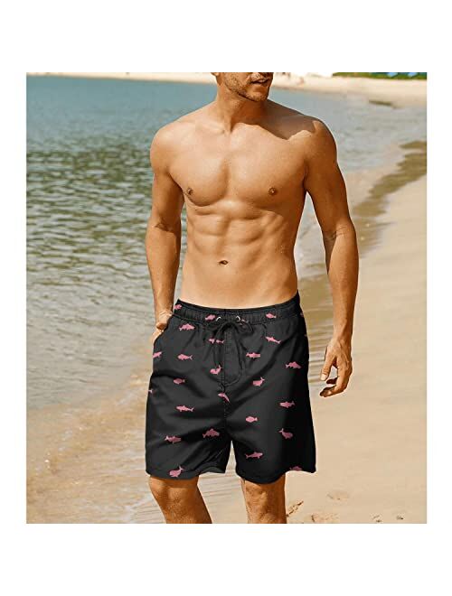 Sotpuebo Mens Swim Trunks Quick Dry Board Shorts with Pockets and Mesh Lining Cool Design Mens Swim Shorts