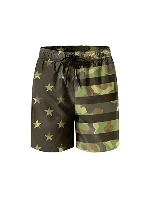 Sotpuebo Mens Swim Trunks Quick Dry Board Shorts with Pockets and Mesh Lining Cool Design Mens Swim Shorts