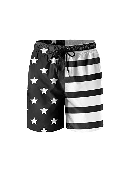 Sotpuebo Mens Swim Trunks Quick Dry Board Shorts with Pockets and Mesh Lining Cool Design Mens Swim Shorts