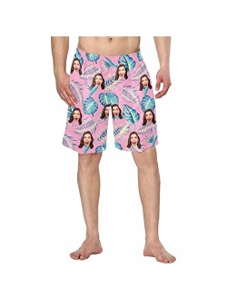 Interestprint Custom Photo Printed Swim Trunks for Man Personalized Image Green Plants Swimwear Swim Shorts for Summer Outdoor Sports