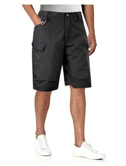 Alimens & Gentle Men's Cargo Short Elastic Waist Multi-Pocket Outdoor Military Tactical Shorts