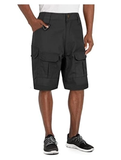 Alimens & Gentle Men's Cargo Short Elastic Waist Multi-Pocket Outdoor Military Tactical Shorts