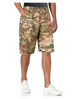 Alimens & Gentle Men's Cargo Short Elastic Waist Multi-Pocket Outdoor Military Tactical Shorts