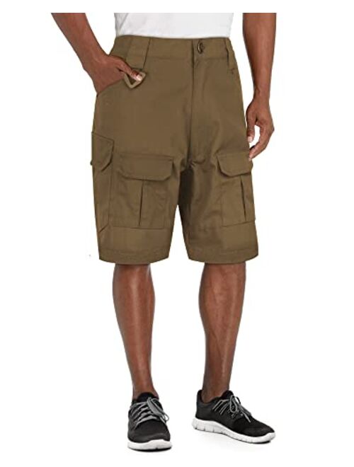 Alimens & Gentle Men's Cargo Short Elastic Waist Multi-Pocket Outdoor Military Tactical Shorts