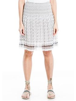 Max Studio Women's Gathered Waist Printed Skirt