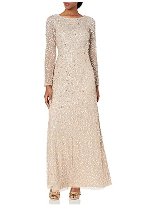 Adrianna Papell Women's Beaded Long Dress