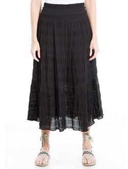 Max Studio Women's Textured Cotton Maxi Skirt