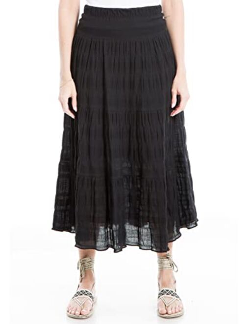 Max Studio Women's Textured Cotton Maxi Skirt