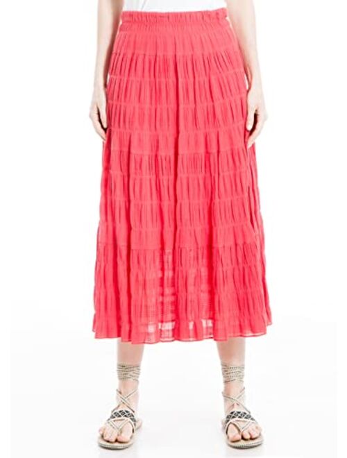 Max Studio Women's Textured Cotton Maxi Skirt