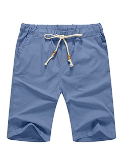 Sailwind Mens Linen Shorts Casual Drawstring Summer Beach Shorts