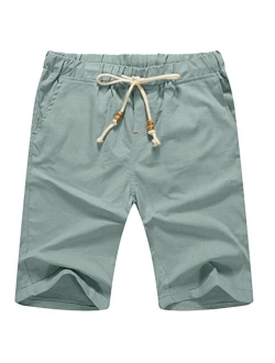 Sailwind Mens Linen Shorts Casual Drawstring Summer Beach Shorts