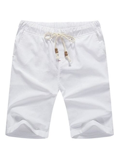 Sailwind Mens Linen Shorts Casual Drawstring Summer Beach Shorts