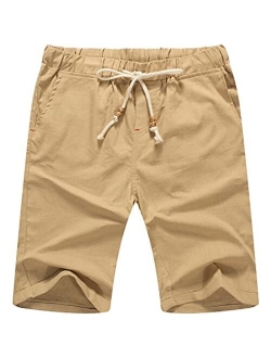 Sailwind Mens Linen Shorts Casual Drawstring Summer Beach Shorts