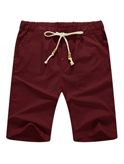 Sailwind Mens Linen Shorts Casual Drawstring Summer Beach Shorts