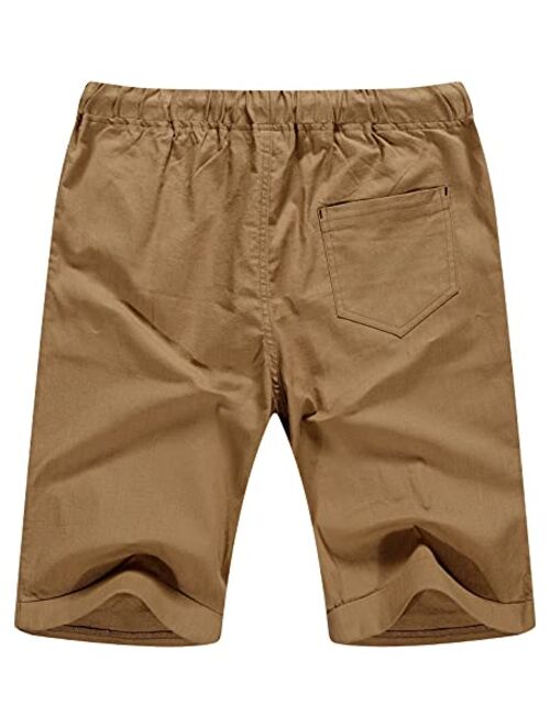 Sailwind Mens Linen Shorts Casual Drawstring Summer Beach Shorts