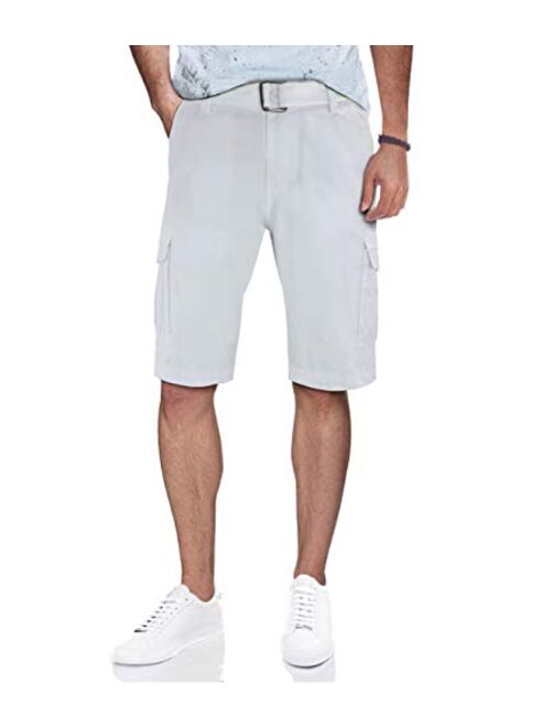 X RAY RAW X Mens Belted Cargo Shorts Relaxed Fit Casual Tactical Knee Length Cargo Shorts for Men