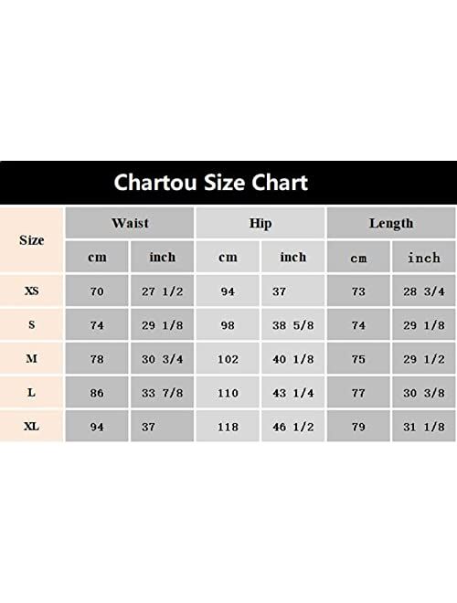 CHARTOU Women's Elegant High Waist Stripes Pleated A-Line Swing Midi Denim Jean Skirt