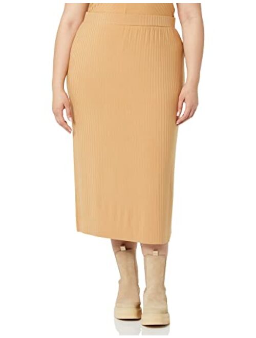 Daily Ritual Women's Wide Rib Pencil Skirt