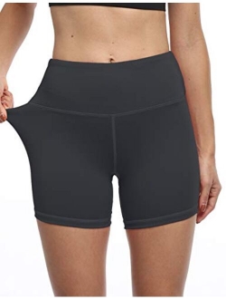 JJUQ Workout Shorts for Women High Waist Biker Yoga Running Athletic Short with Pockets